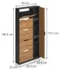 Schuhkipper Vicco Luca Anthrazit/Goldkraft Eiche 90 x 180.5 Produktbild-Vorschau 2