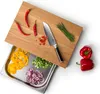 CONTINENTA Schneidebrett mit Schublade, Eiche 48x32,5x6 cm Produktbild-Vorschau 3