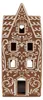 Clayre & Eef Teelichthalter Lebkuchenhaus 7x7x17 cm Braun Produktbild-Vorschau 1