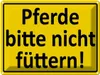 vianmo Blechschild 30x40 cm Pferde nicht füttern Warnschild Produktbild-Vorschau 1