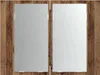 vidaXL LED zrcadlová skříňka vzhled starého dřeva 60x12x45 Náhled obrázku produktu 5