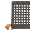 3-tlg. Bistro-Set Schwarz Poly Rattan und Massivholz Produktbild-Vorschau 10