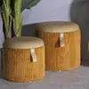 Bolzano Zestaw Puf z Schowkiem Musztardowy 2 szt Ø38x38cm Podgląd zdjęcia produktu 13