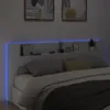 vidaXL LED-Kopfteil mit Ablagen Weiß 220x16,5x103,5 cm Produktbild-Vorschau 3