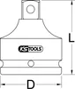KS TOOLS 3/4" Adattatore per presa di corrente 3/4 "F x 1/2 Anteprima dell’immagine prodotto 7