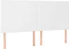 vidaXL LED Kopfteil Weiß 180x5x118/128 cm Kunstleder Produktbild-Vorschau 4