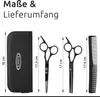ECENCE Friseurscheren Set mit Tasche - hochwertige Produktbild-Vorschau 4