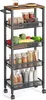 A multi-tiered rolling storage cart filled with various kitchen items. Produktbild-Vorschau