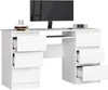 Scrivania per PC AKORD A11 di colore bianco con 6 cassetti Anteprima dell’immagine prodotto 2