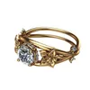 Damen-Ring, floraler Doppelschicht-Schmuck, funkelnder Produktbild-Vorschau 2