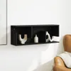 vidaXL Szafka ścienna 80x20x30 cm czarny materiał Podgląd zdjęcia produktu 3