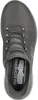 A top-down view of a gray Skechers slip-in sneaker. Voir les images du produit