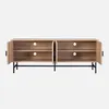 sweeek - TV-Möbel mit geriffeltem Holzdekor 160 cm - Produktbild-Vorschau 4