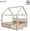 Letto per bambini Merax 140x190 cm, con sponde, striscia Anteprima dell’immagine prodotto 5