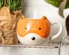 Niedliche Herbst Fuchs Tasse 350ml mit Ohren - Handbemalt Produktbild-Vorschau 6