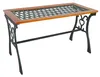 Gusseisen Gartentisch mit Glasplatte 98x46xH56cm Voir les images du produit