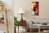 Wanduhr Leinwand Bild Uhr Geräuschlos 30x60 Kunst Abstrakte Produktbild-Vorschau 3