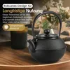 Dimono Aziatische theepot van gietijzer, zwart | 1,3 liter Productafbeelding-voorbeeld 6