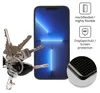 A smartphone screen with a blue abstract wallpaper, next to a bunch of keys, with marketing icons and text on the right. Anteprima dell’immagine prodotto