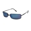 Sonnenbrille Schmal Blau Verspiegelt eckig Rechteckig Produktbild-Vorschau 2
