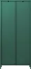 A full-front view of a green metal cabinet with two doors. Podgląd zdjęcia produktu