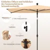 An instructional diagram showing how to assemble and open a patio umbrella. Podgląd zdjęcia produktu