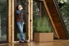 Lamela Blumentopf | Karo | 40cm | Milchkaffee Holz Produktbild-Vorschau 9