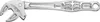 A silver adjustable wrench is shown against a white background. Voir les images du produit