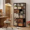 HOMCOM Standregal Bücherregal mit 2 Stoffschubladen 9 Produktbild-Vorschau 7