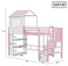 Łóżko piętrowe o wymiarach 90x200 cm, wykonane z metalu i Podgląd zdjęcia produktu 2