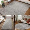 Teppich Wohnzimmer Hochflor Einfarbiges Design Langflor Produktbild-Vorschau 3