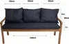 Cuscini per panchina da giardino Blu scuro| Seduta 160x60x7 Anteprima dell’immagine prodotto 3