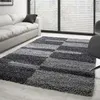 Moderner Hochflor-Teppich mit geometrischem Muster - Produktbild-Vorschau 1
