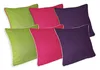 Kissenbezug 40x40 cm grün mit farbigen Rand in weiß Produktbild-Vorschau 2