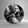 Wanduhr - Rund - Glasuhr - Samurai-Schwert - 40x40cm - Produktbild-Vorschau 3