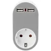 DIGITUS Universal Steckdosen Adapter 2 x USB-A Produktbild-Vorschau 3