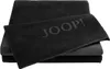 A folded black blanket with the brand name 'JOOP!' printed on it, layered over another gray blanket. Produktbild-Vorschau
