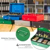 Geldkassette mit Euro-Münzzählbrett von HMF mit 30 cm Breite in Grün Produktbild-Vorschau