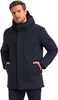 A man wearing a navy blue parka jacket. Produktbild-Vorschau