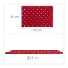 Relaxdays Fußmatte Kokos, rote Matte mit Punkten, 40x60, Produktbild-Vorschau 4