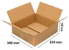 An open cardboard box with dimensions indicated. Podgląd zdjęcia produktu