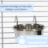 2er Set Edelstahlnapf zum Einhängen 0,60 L mit Produktbild-Vorschau 4