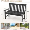 GOPLUS Gartenbank wetterfest, 2 Sitzer Parkbank Kunststoff, Produktbild-Vorschau 5