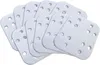 A stack of white, square filter pads with multiple holes. Produktbild-Vorschau