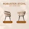 2er-Set Armlehnenstühle Wave aus Samt -  Sandweiß Produktbild-Vorschau 20