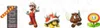 A collage of five Mario-themed characters and items. Produktbild-Vorschau