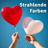 50x Herzballons Luftballons Ballons Luft, Helium - rot-weiß Produktbild-Vorschau 3