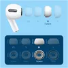 A product image showing different sizes of ear tips for AirPods Pro, along with a single AirPod. Produktbild-Vorschau
