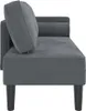 vidaXL Chaiselongue mit Kissen Dunkelgrau Samt Produktbild-Vorschau 4