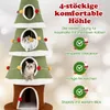 COSTWAY Arbre à chat de Noël, 154 cm, arbre à chat avec 4 Voir les images du produit 4